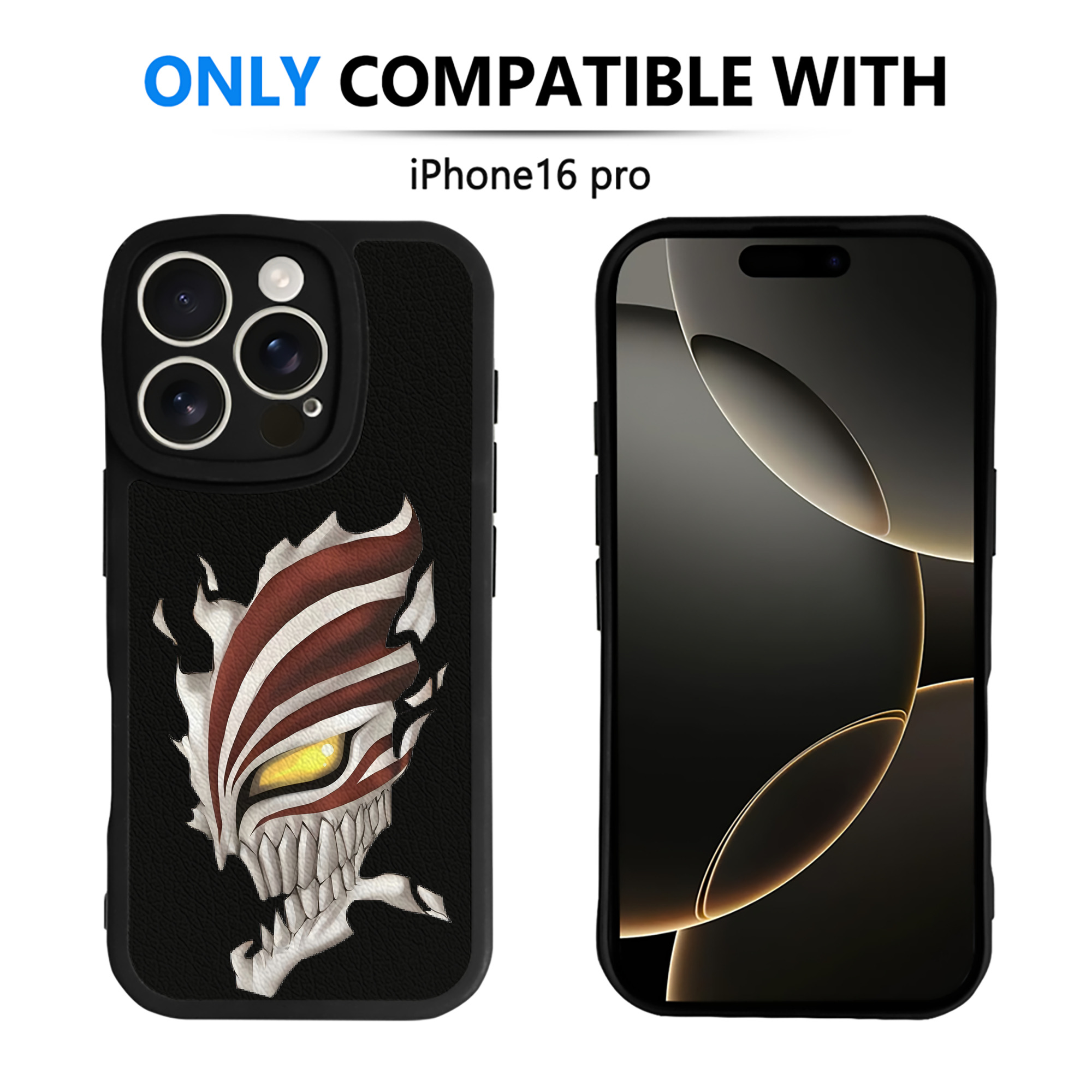 ブリーチ 黒崎一護（くろさき いちご）BLEACH Kurosaki Ichigo 【iPhone 16シリーズ対応】シリコンスマホケース（レザー調） 材質：シリコン